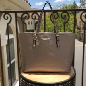 Michael Kors Jet Set Travel Light Gray Tote Bag